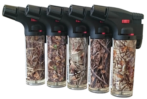 139-RT -- CASE OF 15 REAL TREE SLANT TORCH LIGHTERS ($2.5 EA)