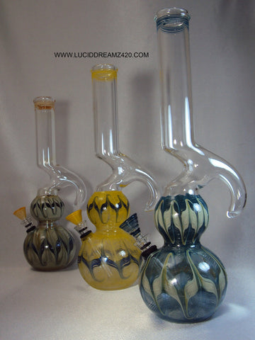 12" LOCAL BLOWN CLASSIC OUTSIDE COLOR WATERPIPE