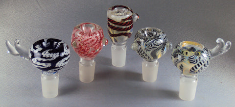 ASST GLASS ON GLASS INSIDE OUT BOWL 14MM ($1.9 EA)