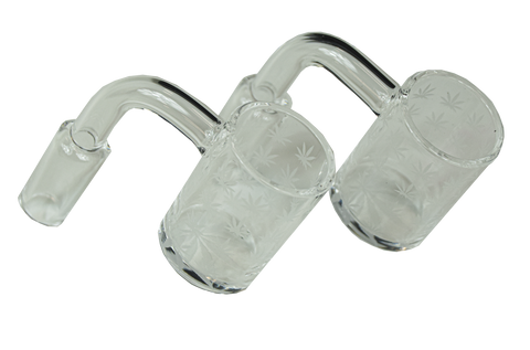 GLASS QUARTZ BANGER 14MM MALE 9 DEGREES 2MM THICKNESS RICK & MORTY DESIGN (2.78 EA)