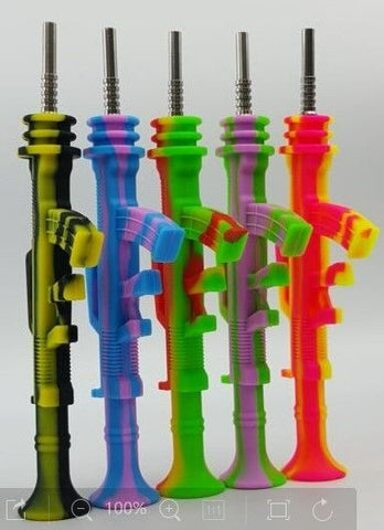 8" AK47 SILICONE HONEY STRAW WITH 1MM TITATINUM TIP