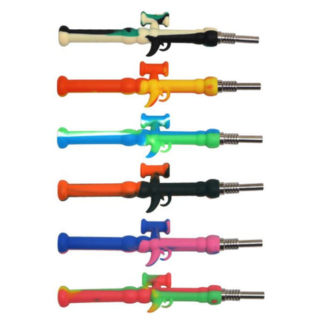 4.7" LONG RIFLE SILICONE HONEY STRAW WITH 1MM TITATINUM TIP