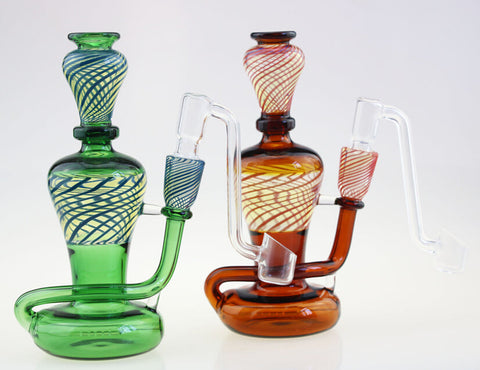 7" DROPDOWN HEAVY COLOR BUBBLER WITH DROPDOWN BANGER