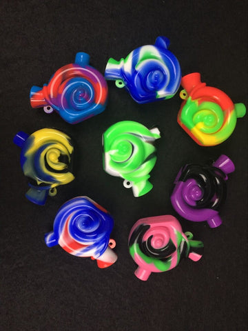 2.5" SILICONE SNAIL TYPE BLUNT BUBBLER