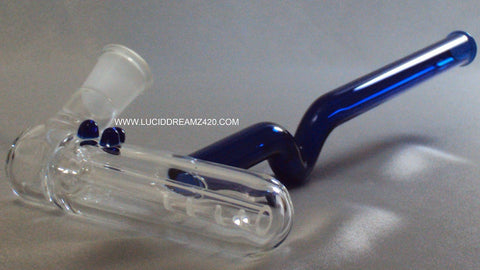 LARGE INLINE PERK GLASS ON GLASS BUB